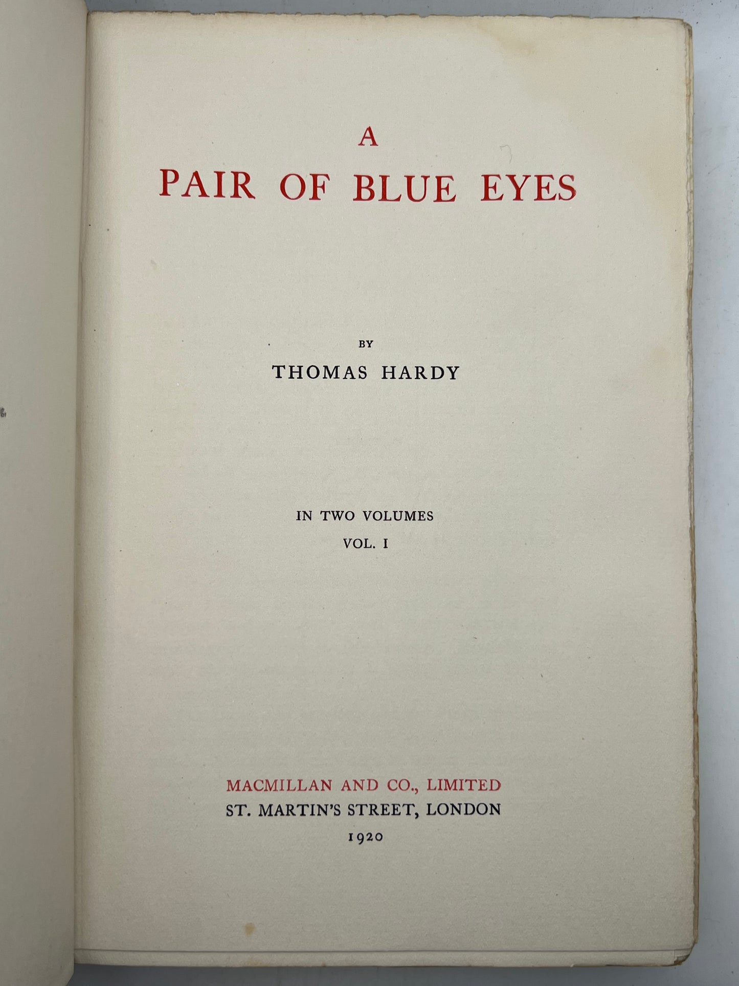 The Works of Thomas Hardy SIGNED 1919-20 Mellstock Edition