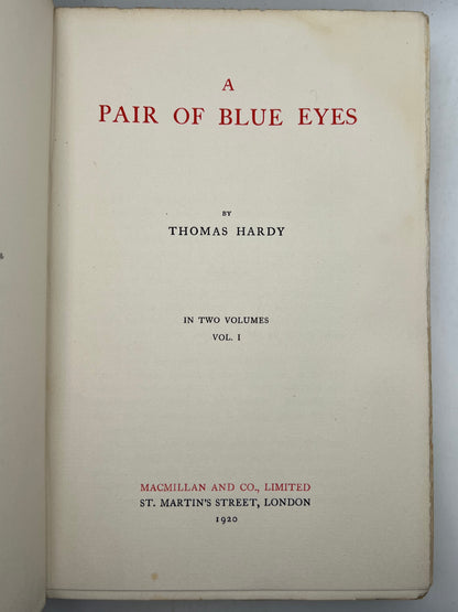 The Works of Thomas Hardy SIGNED 1919-20 Mellstock Edition