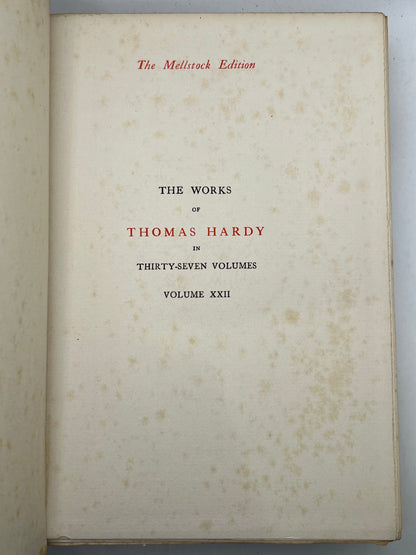 The Works of Thomas Hardy SIGNED 1919-20 Mellstock Edition