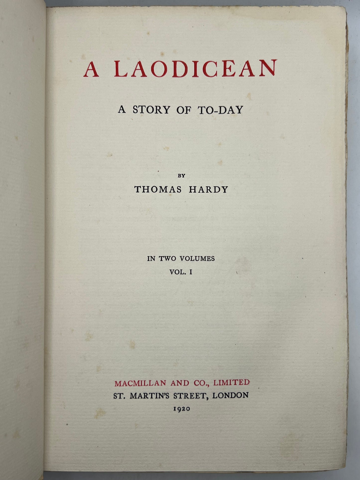 The Works of Thomas Hardy SIGNED 1919-20 Mellstock Edition