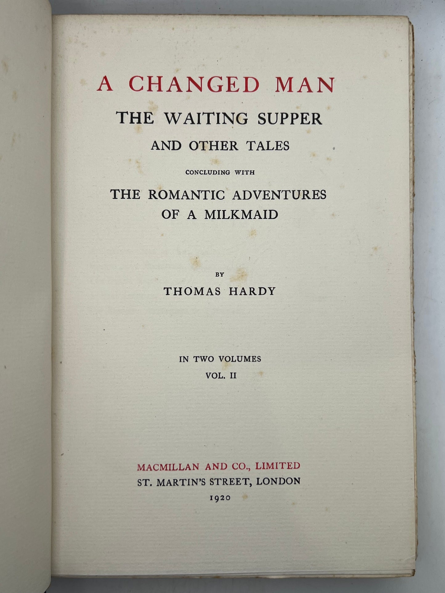 The Works of Thomas Hardy SIGNED 1919-20 Mellstock Edition