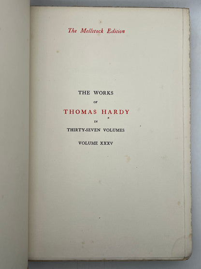 The Works of Thomas Hardy SIGNED 1919-20 Mellstock Edition