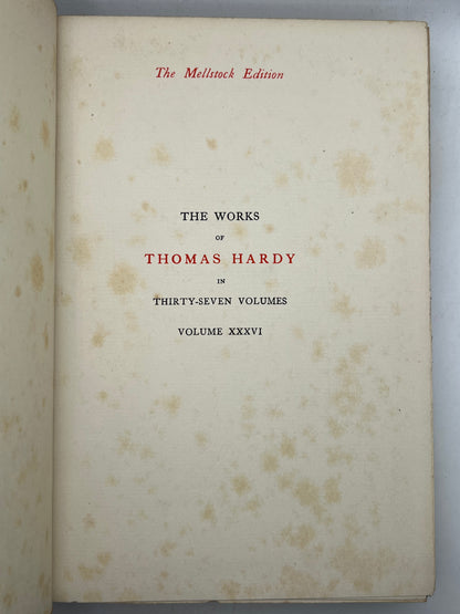 The Works of Thomas Hardy SIGNED 1919-20 Mellstock Edition