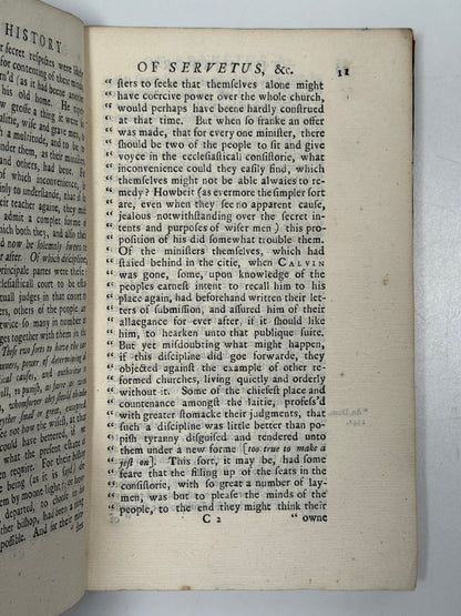 An Impartial History of Michael Servetus 1724 First Edition