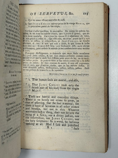 An Impartial History of Michael Servetus 1724 First Edition