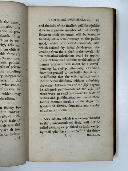 An Essay on Crimes and Punishments by Voltaire 1770