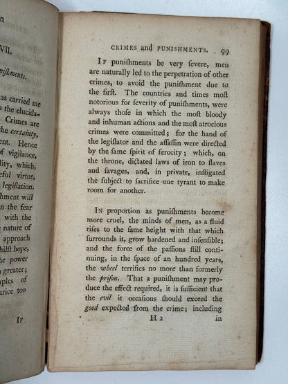 An Essay on Crimes and Punishments by Voltaire 1770