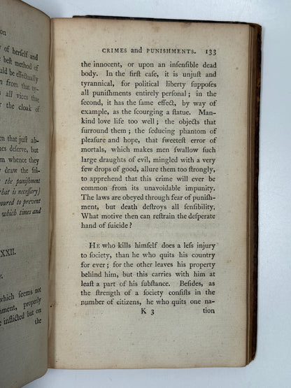 An Essay on Crimes and Punishments by Voltaire 1770