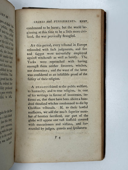 An Essay on Crimes and Punishments by Voltaire 1770