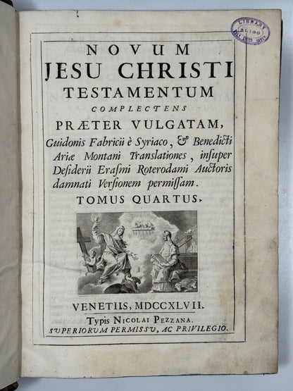 Antique Catholic Bible 1747 Latin Vulgate