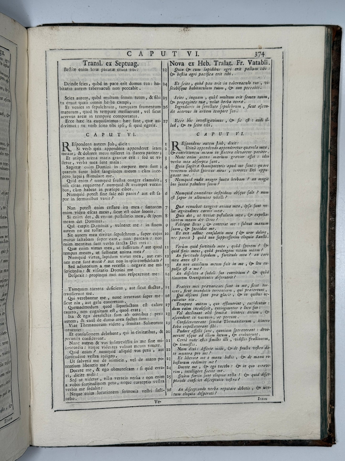 Antique Catholic Bible 1747 Latin Vulgate