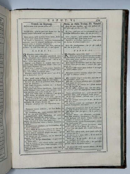 Antique Catholic Bible 1747 Latin Vulgate