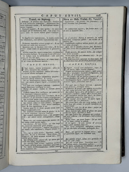 Antique Catholic Bible 1747 Latin Vulgate