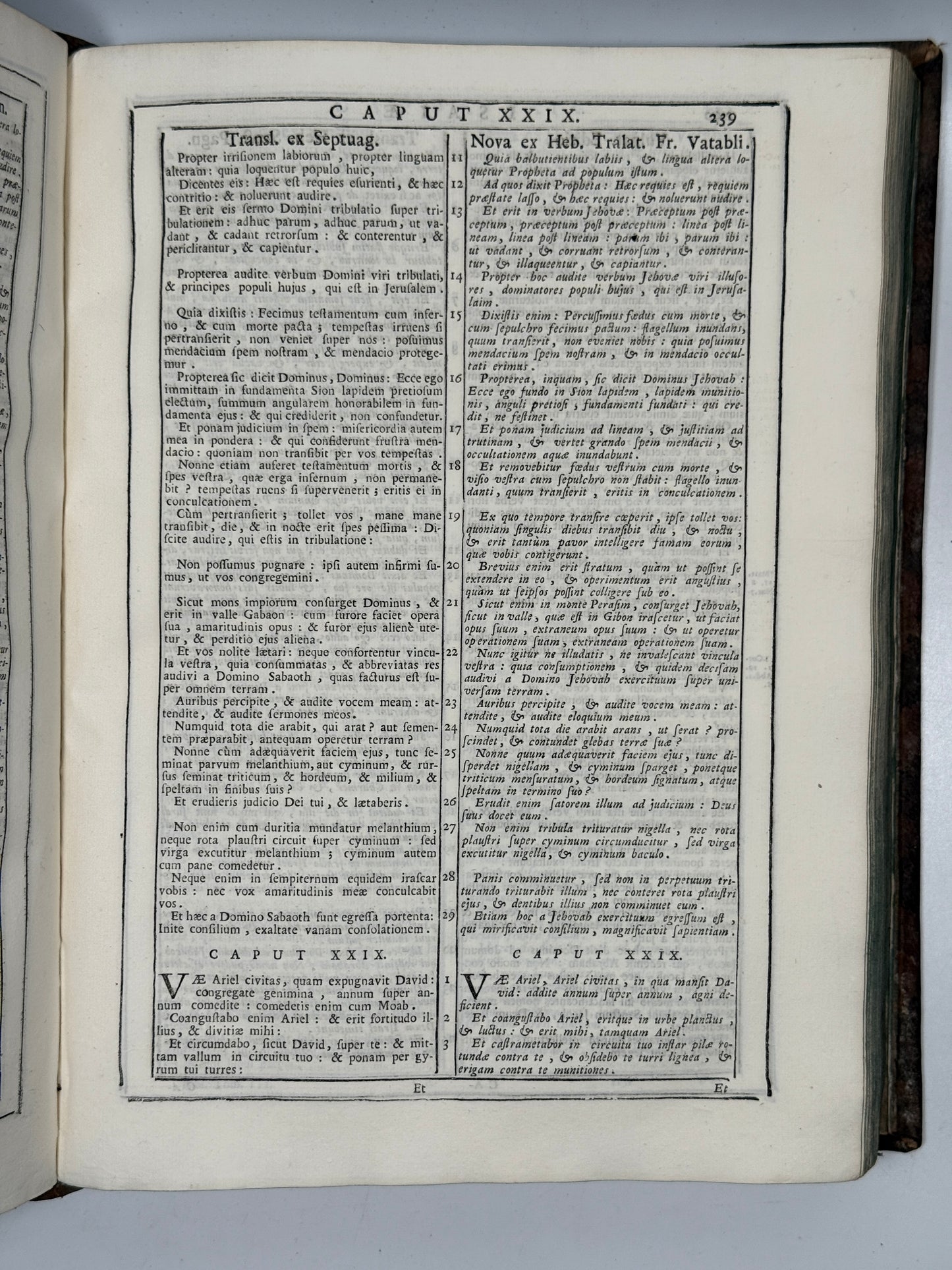 Antique Catholic Bible 1747 Latin Vulgate