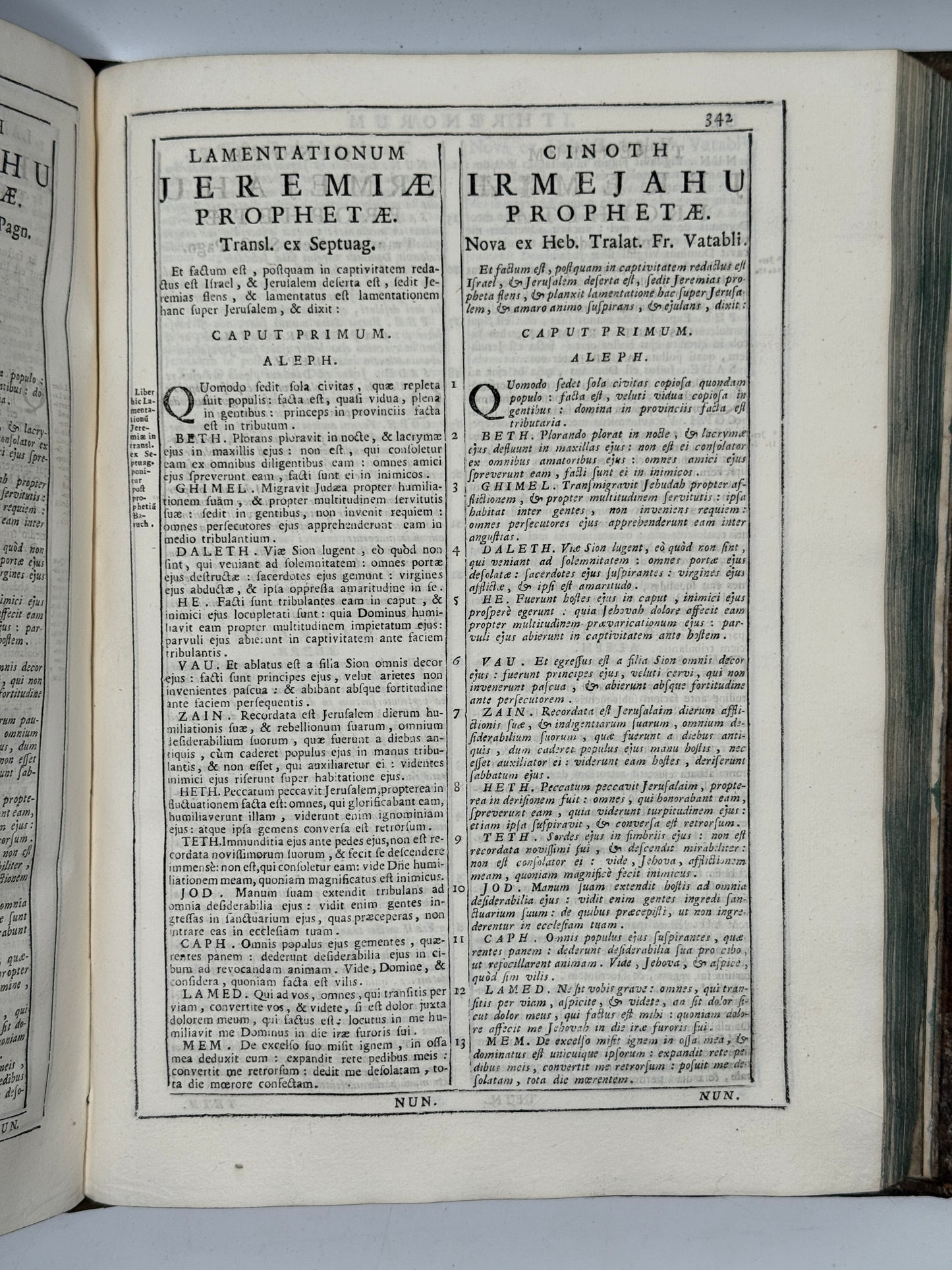 Antique Catholic Bible 1747 Latin Vulgate