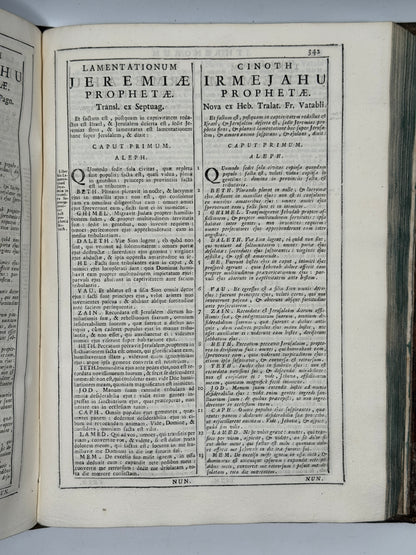 Antique Catholic Bible 1747 Latin Vulgate