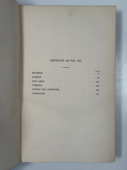 The Works of William Shakespeare 1875