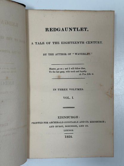 Redgauntlet by Walter Scott 1824 First Edition