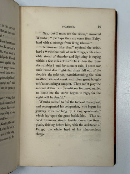 Ivanhoe by Walter Scott 1820 First Edition in Contemporary Bindings