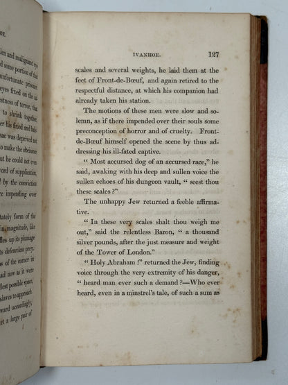 Ivanhoe by Walter Scott 1820 First Edition in Contemporary Bindings
