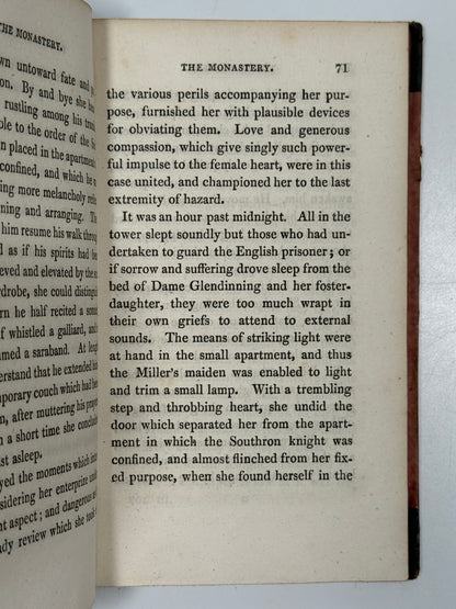 The Monastery, a Romance by Walter Scott 1820 First Edition