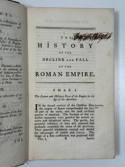 Decline and Fall of the Roman Empire by Edward Gibbon 1777 First Edition Thus