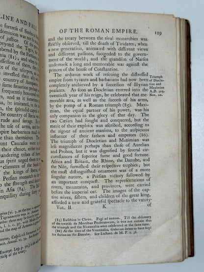 Decline and Fall of the Roman Empire by Edward Gibbon 1777 First Edition Thus