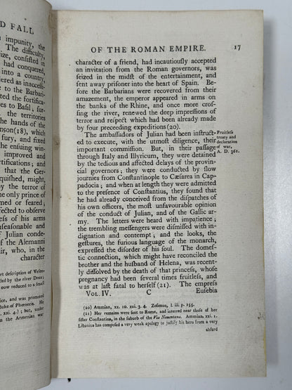 Decline and Fall of the Roman Empire by Edward Gibbon 1777 First Edition Thus
