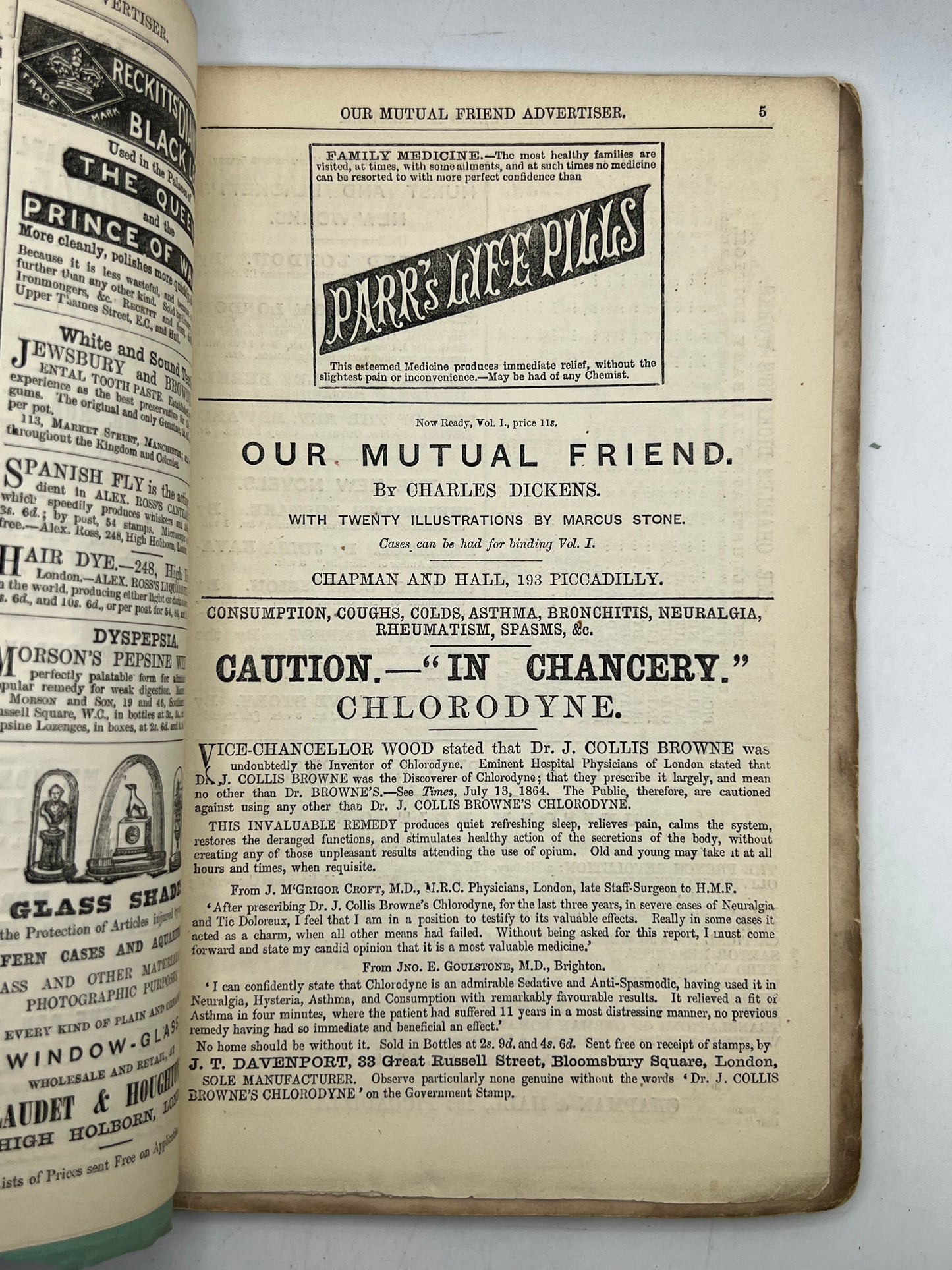 Our Mutual Friend by Charles Dickens 1865 First Edition in Original 19/20 Parts