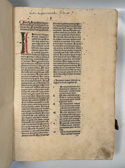 St. Augustine's De Civitate Dei and De Trinitate 1490 Amberbach