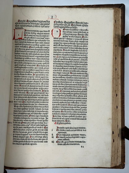 St. Augustine's De Civitate Dei and De Trinitate 1490 Amberbach