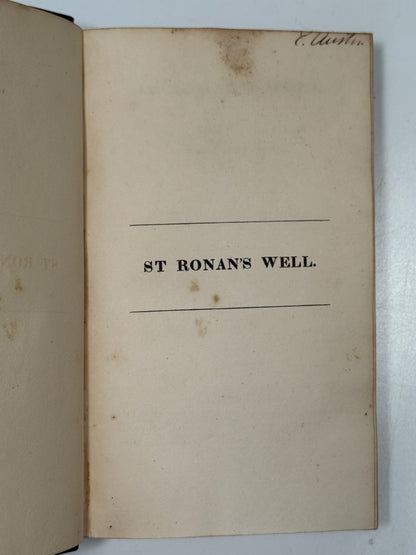 St Ronan's Well by Sir Walter Scott 1824 First Edition