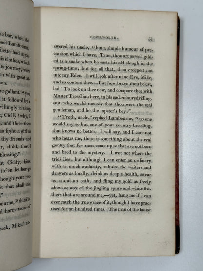 Kenilworth by Walter Scott 1821 First Edition