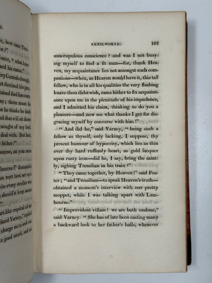 Kenilworth by Walter Scott 1821 First Edition