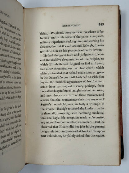 Kenilworth by Walter Scott 1821 First Edition