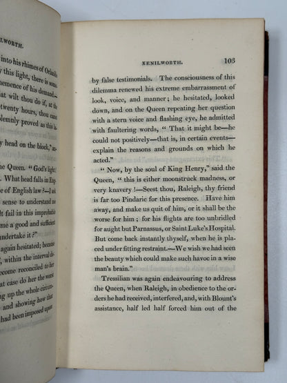 Kenilworth by Walter Scott 1821 First Edition