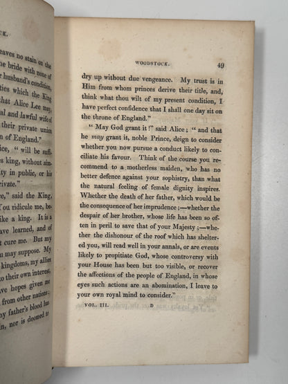 Woodstock by Sir Walter Scott 1826 First Edition