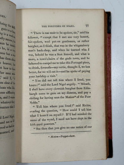 The Fortunes of Nigel by Walter Scott 1822 First Edition