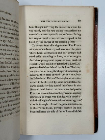 The Fortunes of Nigel by Walter Scott 1822 First Edition
