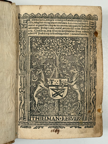 1549 Latin Bible; Kerver