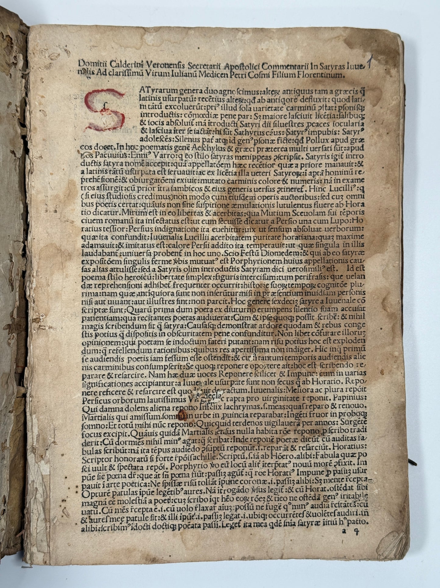 The Satires of Juvenal 1480