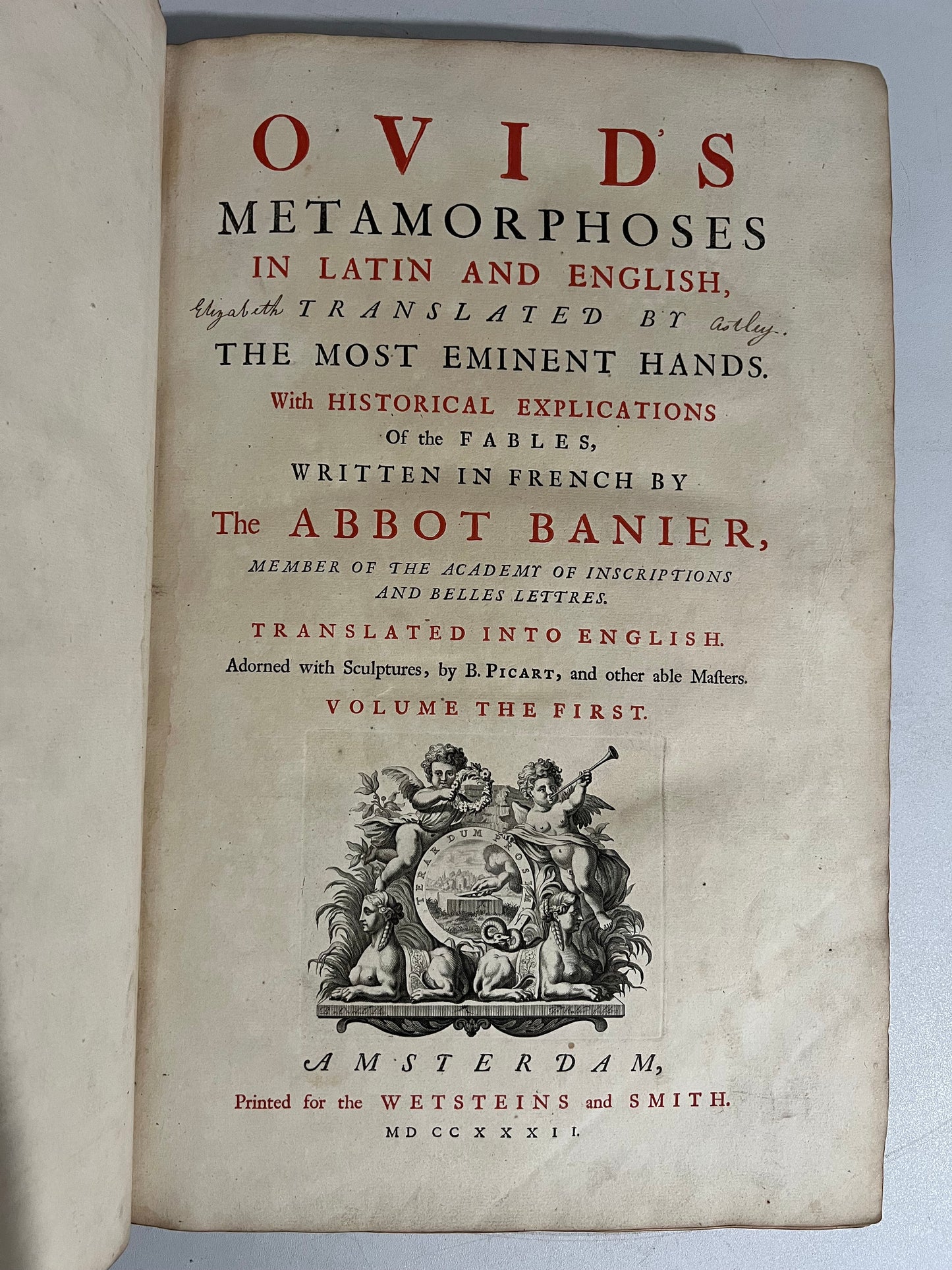 Ovid's Metamorphoses 1732 Latin & English