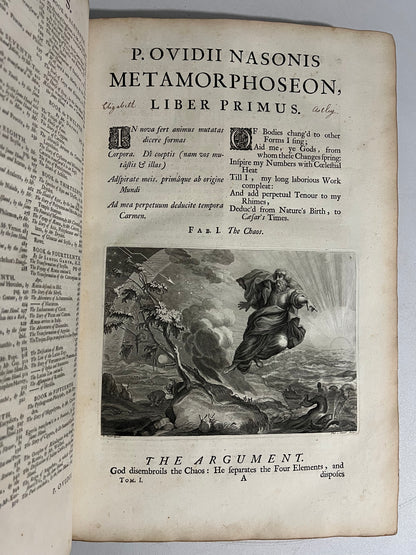 Ovid's Metamorphoses 1732 Latin & English