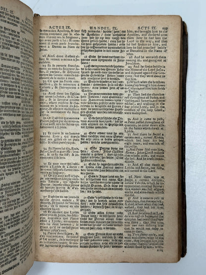 Polyglot New Testament 1684 French, English, Dutch; Triglot