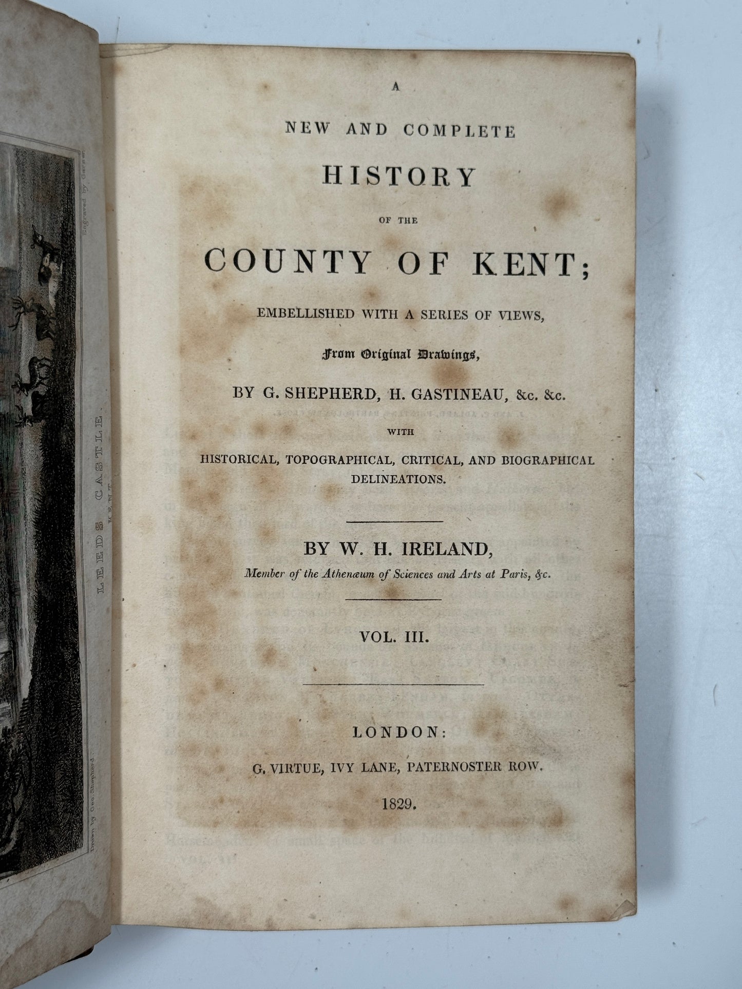 The History of Kent 1828-1830