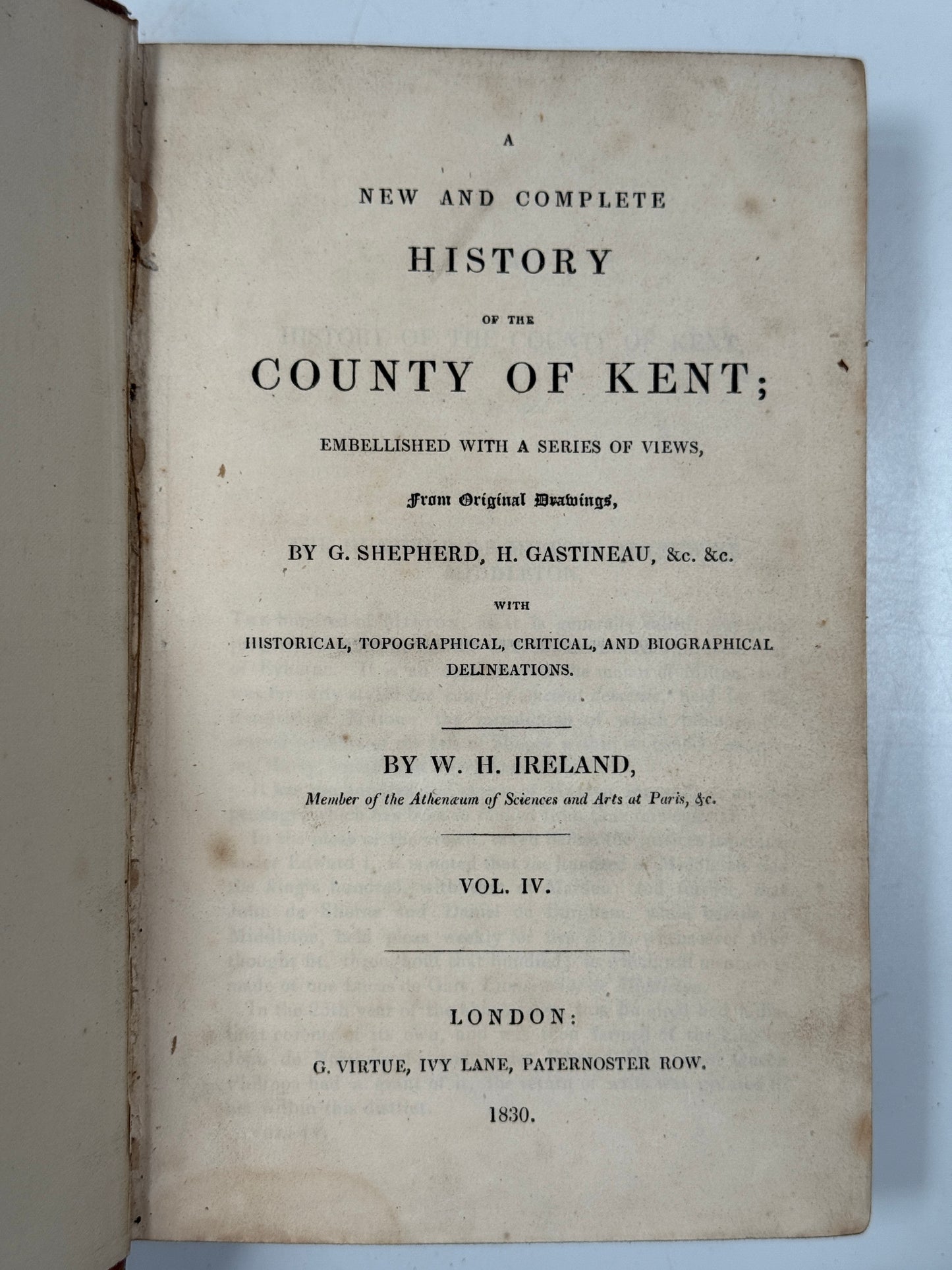 The History of Kent 1828-1830