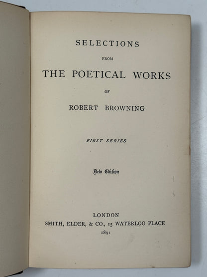 The Poetical Works of Robert Browning 1891 Riviere