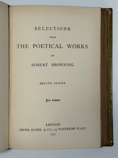The Poetical Works of Robert Browning 1891 Riviere