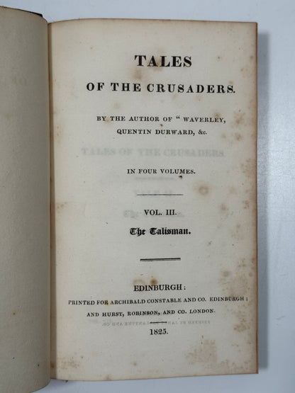Tales of the Crusaders by Walter Scott 1825 First Edition - The Talisman & The Betrothed
