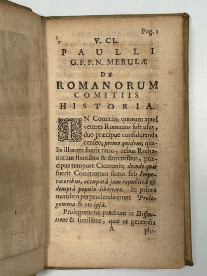 Ancient Rome Military History 1675 Paul Merula Presentation Copy